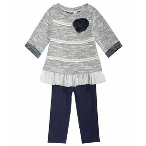 First Impressions Baby Girls 2-Pc. Textured Tunic & Leggings Set 3-6 Months